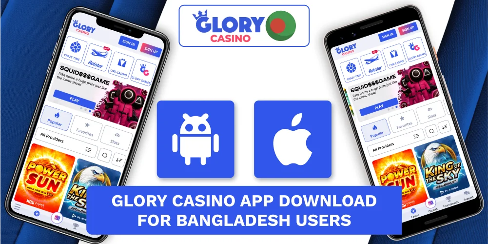 Glory Casino mobile app installation instructions